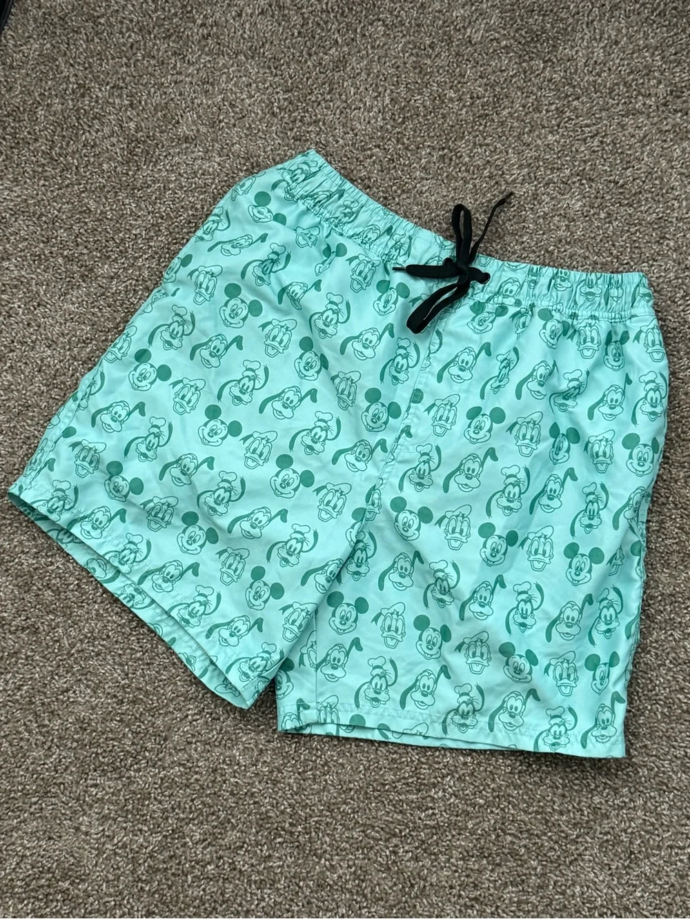 Official Disney Mickey Mouse Donald Duck Goofy Men’s Swim Trunks Size Medium